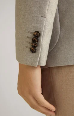 Flanell-Sakko Four in Beige meliert