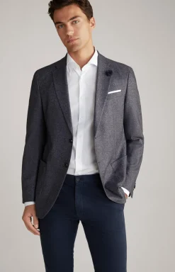 Flanell-Sakko Four in Blau meliert