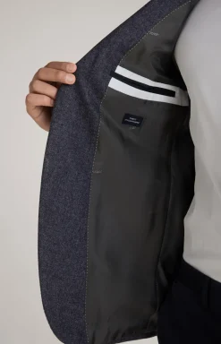 Flanell-Sakko Four in Blau meliert