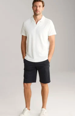 Frottee-Polohemd Piero in Creme strukturiert