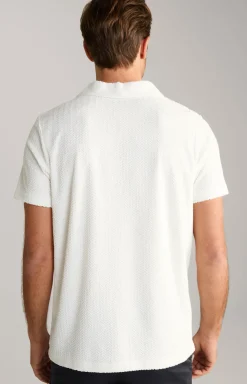 Frottee-Polohemd Piero in Creme strukturiert