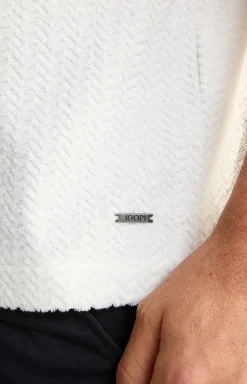 Frottee-Polohemd Piero in Creme strukturiert