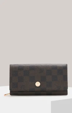 Geldbörse Piazza Edition Europa in Dunkelbraun/Schwarz