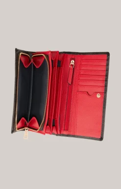 Geldbörse Piazza Edition Europa in Dunkelbraun/Schwarz