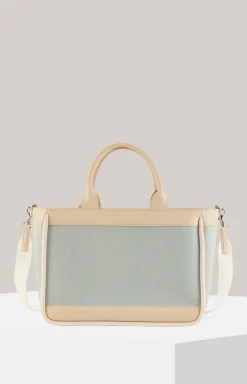 Handtasche Calduccio Denim Yvette in Hellblau