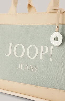 Handtasche Calduccio Denim Yvette in Hellblau