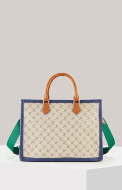 Handtasche Mazzolino Due Aurelia in Taupe/Grün/Blau