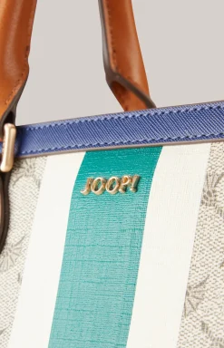 Handtasche Mazzolino Due Aurelia in Taupe/Grün/Blau