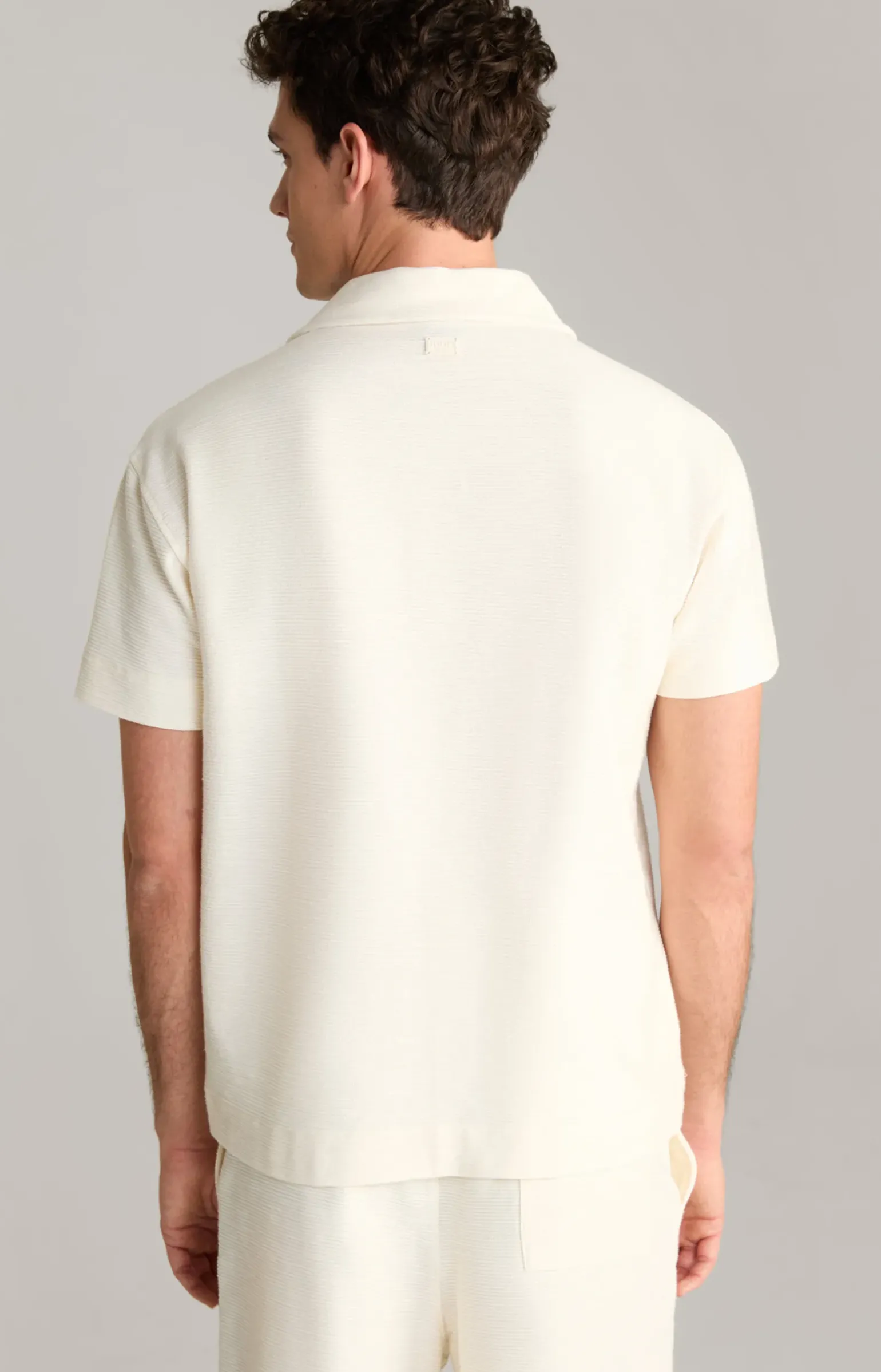 Hemd Damian in Beige strukturiert