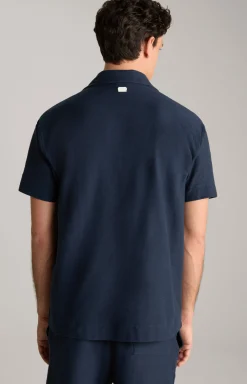 Hemd Damian in Navy strukturiert