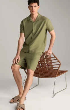 Hemd Damian in Oliv strukturiert