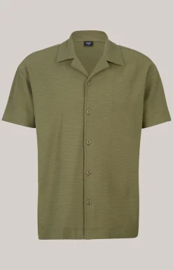 Hemd Damian in Oliv strukturiert