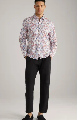 Hemd Hanson in Blau/Rot/Weiß gemustert