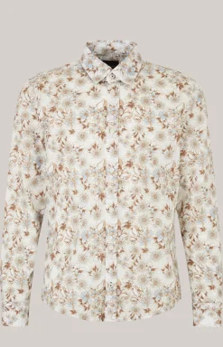 Hemd Hanson in Braun/Ecru gemustert