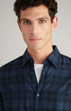 Hemd Hanson in Dunkelblau kariert