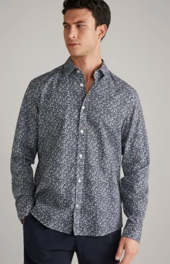 Hemd Hanson in Dunkelblau/Offwhite