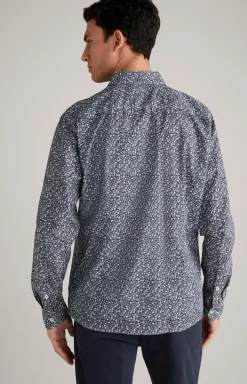 Hemd Hanson in Dunkelblau/Offwhite