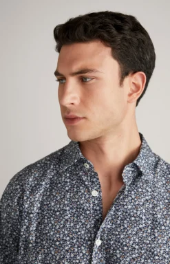 Hemd Hanson in Dunkelblau/Offwhite