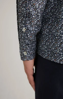 Hemd Hanson in Dunkelblau/Offwhite