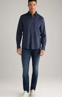 Hemd Hanson in Dunkelblau meliert