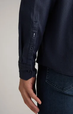 Hemd Hanson in Dunkelblau meliert