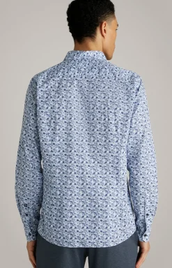 Hemd Hanson in Hellblau gemustert