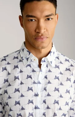 Hemd Hanson in Weiß gemustert