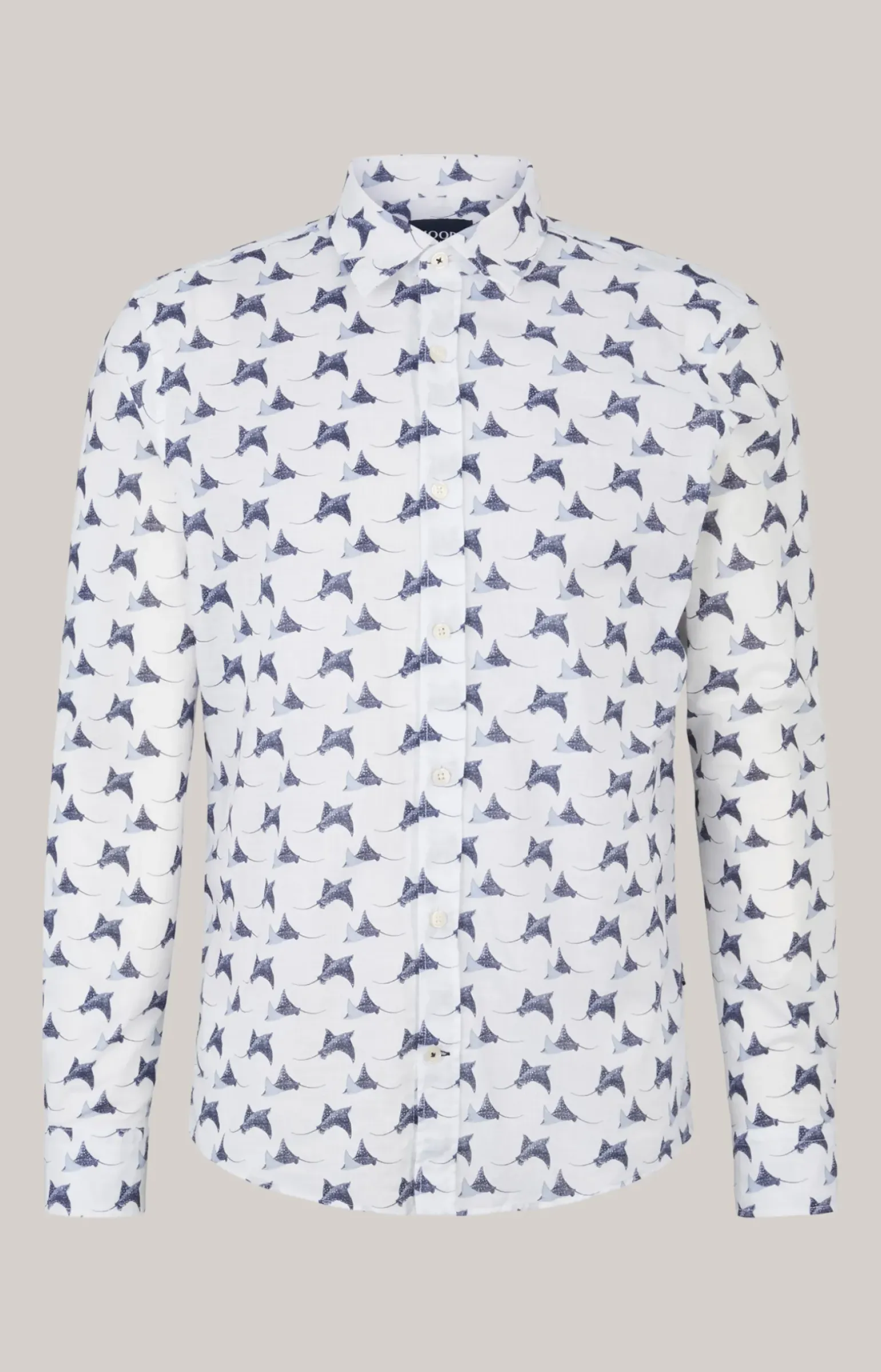 Hemd Hanson in Weiß gemustert