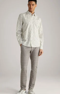 Hemd Hanson in Weiß/Grün gemustert