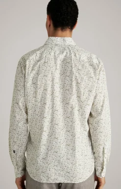 Hemd Hanson in Weiß/Grün gemustert