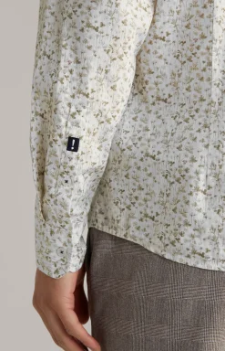 Hemd Hanson in Weiß/Grün gemustert