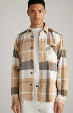 Hemd Harvi in Beige kariert