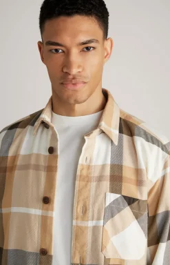 Hemd Harvi in Beige kariert