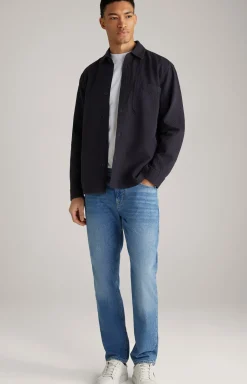 Hemd Harvi in Dunkelblau strukturiert