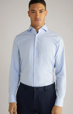 Hemd Mika in Hellblau strukturiert