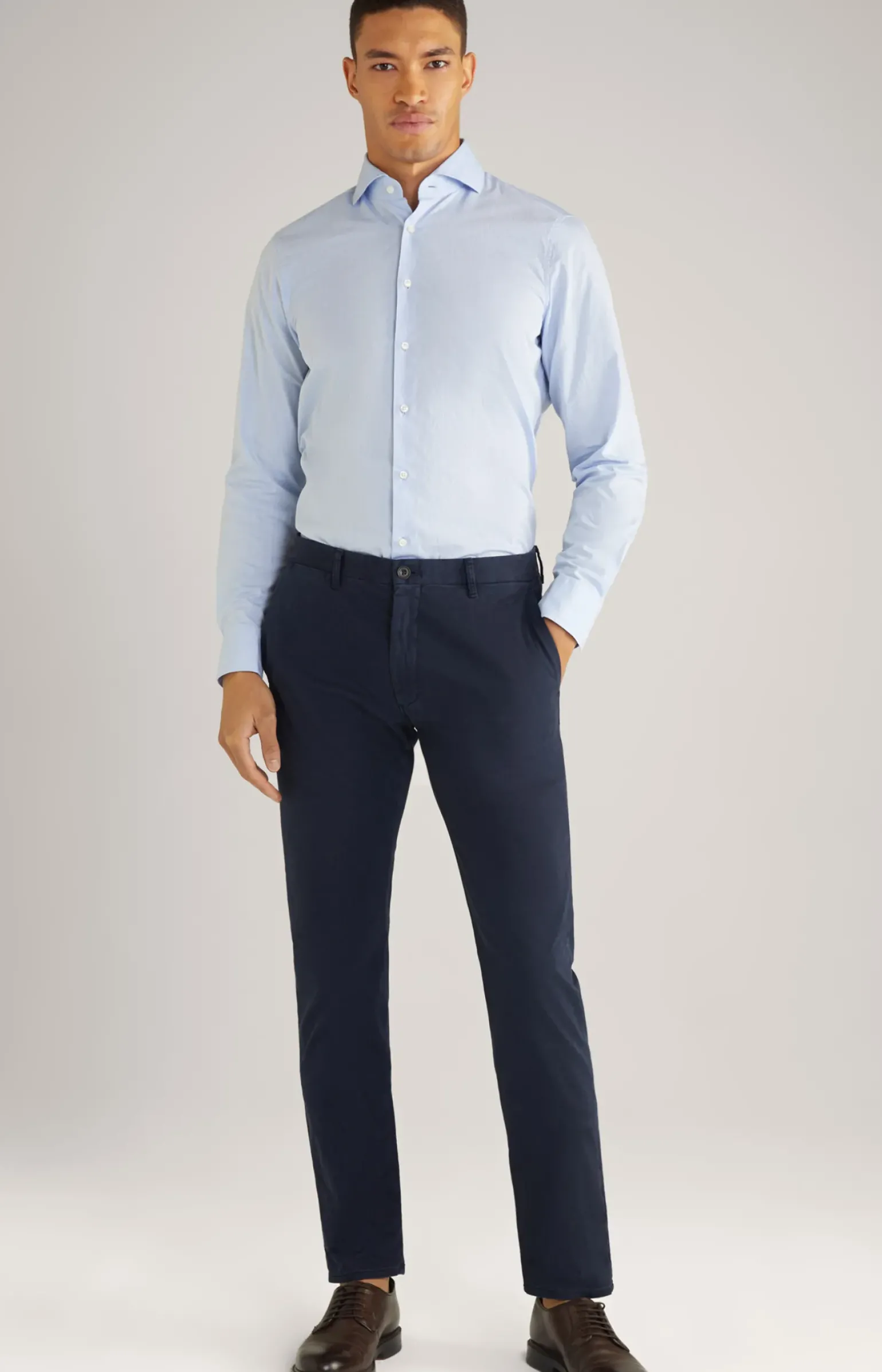 Hemd Mika in Hellblau strukturiert