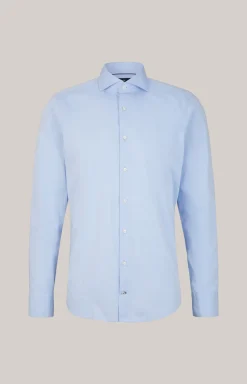 Hemd Mika in Hellblau strukturiert