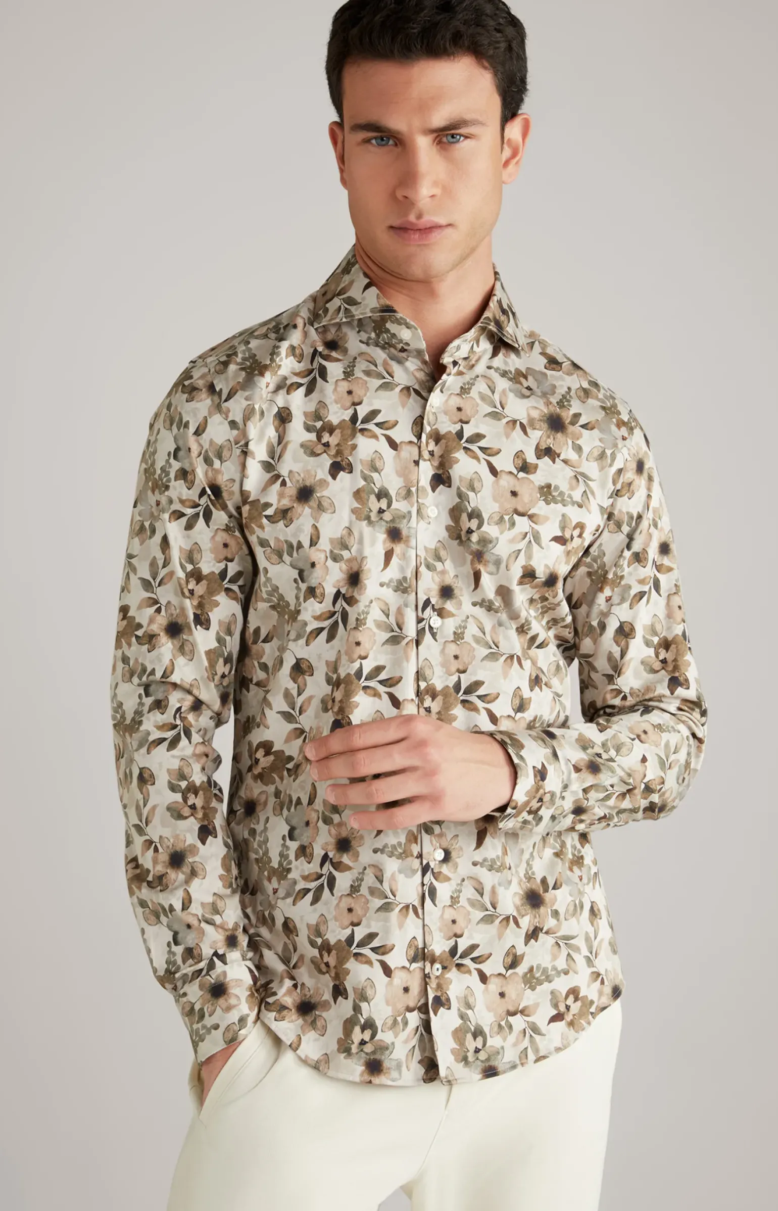 Hemd Pai in Beige/Braun