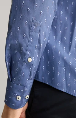 Hemd Pai in Blau gemustert