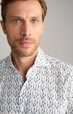 Hemd Pai in Blau/Gelb gemustert