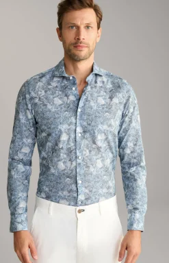 Hemd Pai in Grau/Blau gemustert