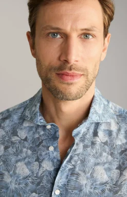 Hemd Pai in Grau/Blau gemustert