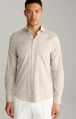 Hemd Pai in Hellbraun strukturiert