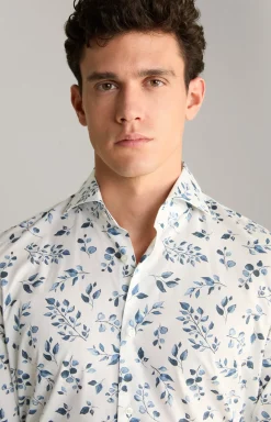 Hemd Pai in Offwhite/Blau gemustert