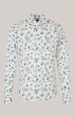 Hemd Pai in Offwhite/Blau gemustert