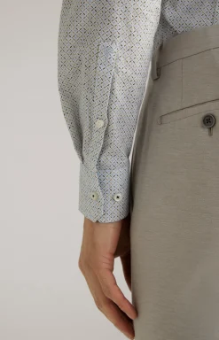 Hemd Pai in Offwhite/Hellblau gemustert