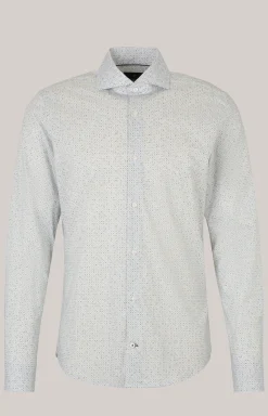 Hemd Pai in Offwhite/Hellblau gemustert