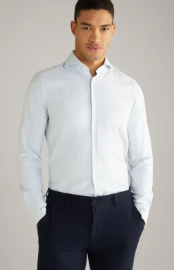 Hemd Pai in Weiß/Hellblau gemustert