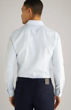 Hemd Pai in Weiß/Hellblau gemustert