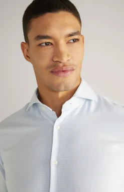 Hemd Pai in Weiß/Hellblau gemustert